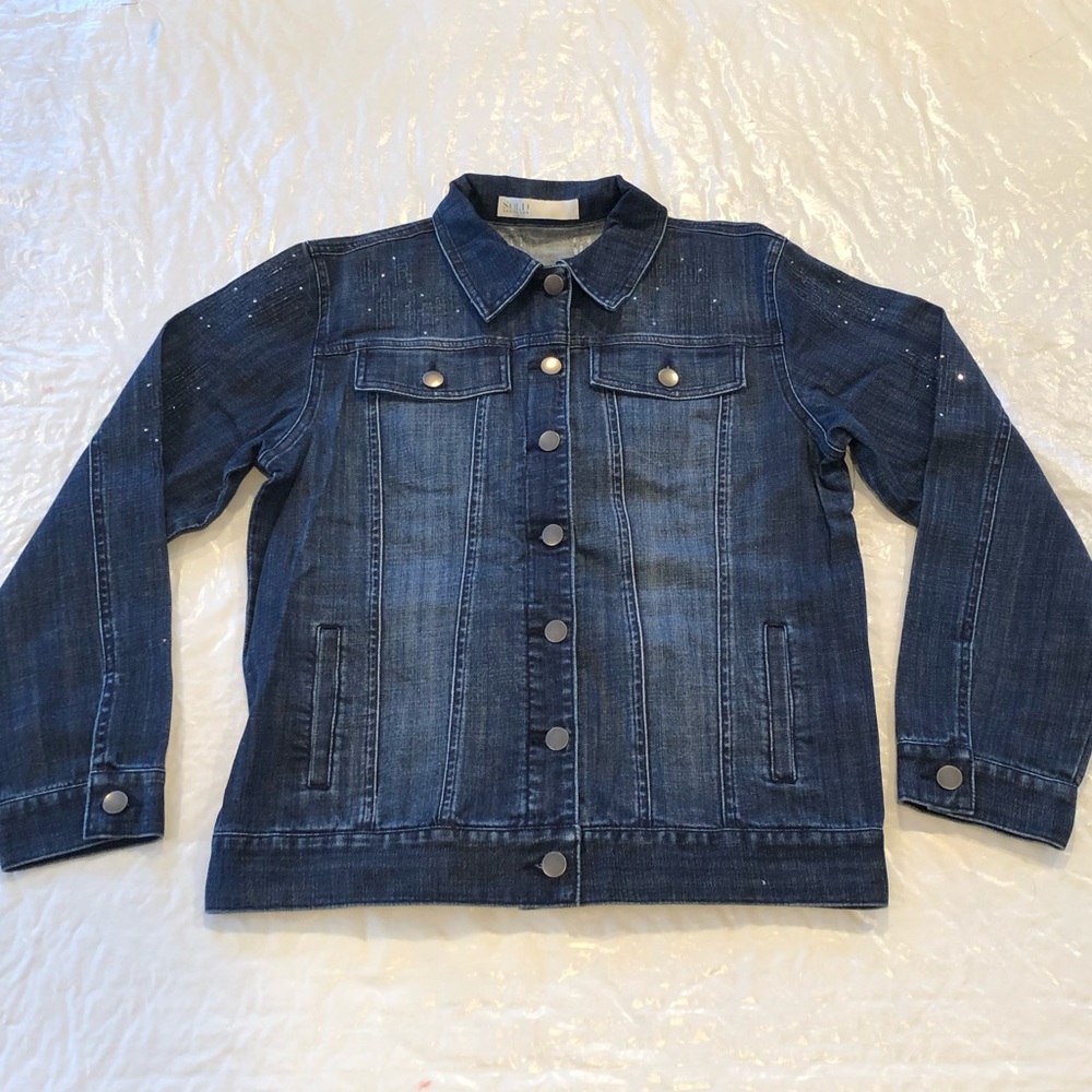 Diamanté Studded Jean Jacket**Med.
